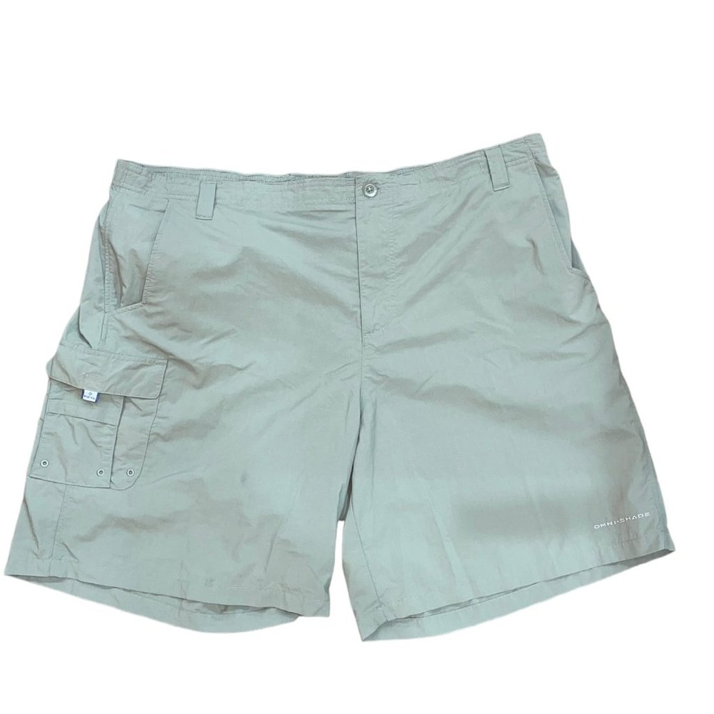 Men's Columbia Nylon Fishing‎ Shorts Khaki Green Size 2XL